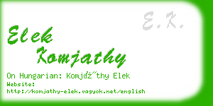 elek komjathy business card